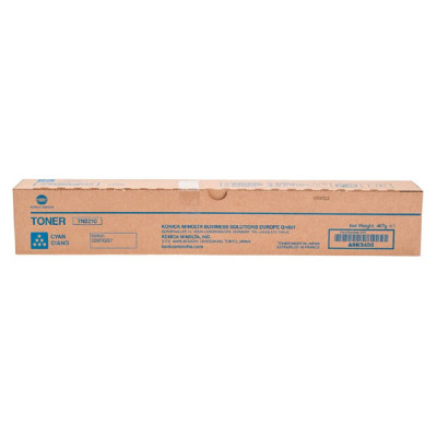 Konica Minolta TN-221C (A8K3450), originálny toner, azúrový, 21000 strán