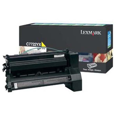 Lexmark C7722YX, originálny toner, žltý, 15000 strán