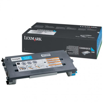 Lexmark C500H2CG, originálny toner, azúrový, 3000 strán