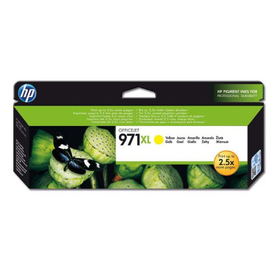 HP CN628AE (971XL), originálny atrament, žltý, 6600 strán