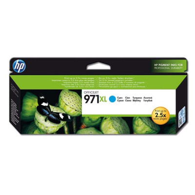HP CN626AE (971XL), originálny atrament, azúrový, 6600 strán