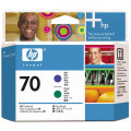 HP C9408A (70), originálna tlačová hlava, čierna/zelená