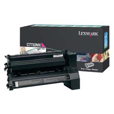 Lexmark C7722MX, originálny toner, purpurový, 15000 strán