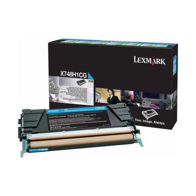 Lexmark X748H1CG, originálny toner, azúrový, 10000 strán