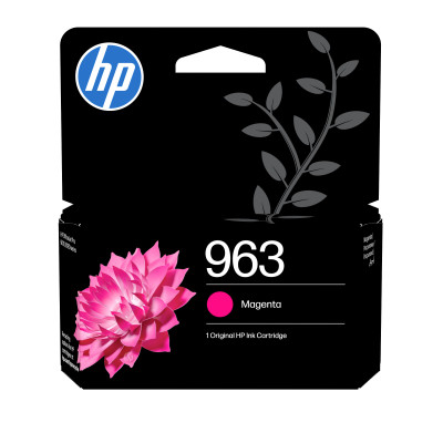 HP 3JA24AE (963), originálny atrament, purpurový, 700 strán (10,77 ml)