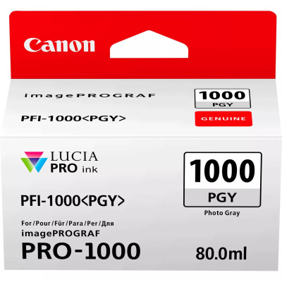 Canon PFI-1000PGy (0553C001), originálny atrament, photo šedý, 80 ml