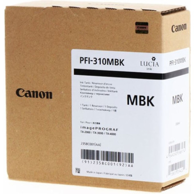 Canon PFI-310MBk (2358C001), originálny atrament, matne čierny, 330 ml