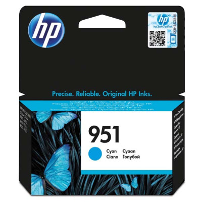 HP CN050AE (951), originálny atrament, azúrový, 700 strán (8,5 ml)