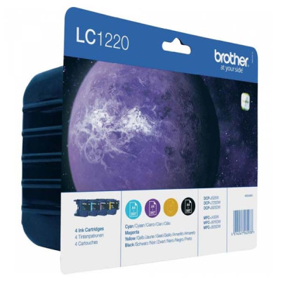 Brother LC-1220VALBP, originálny atrament, CMYK, 4 × 300 strán, 4-pack