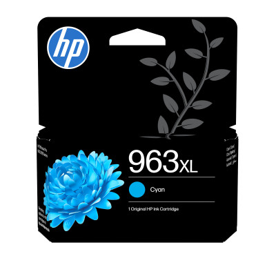 HP 3JA27AE (963XL), originálny atrament, azúrový, 1600 strán (22,92 ml), XL