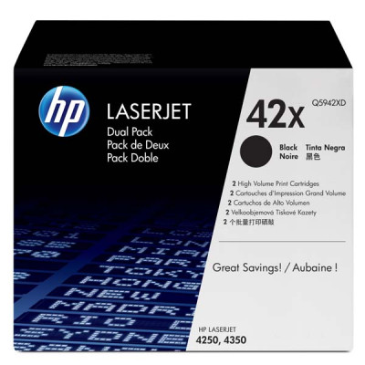 HP Q5942XD (42X), originálny toner, čierny, 2 × 20000 strán, 2-pack