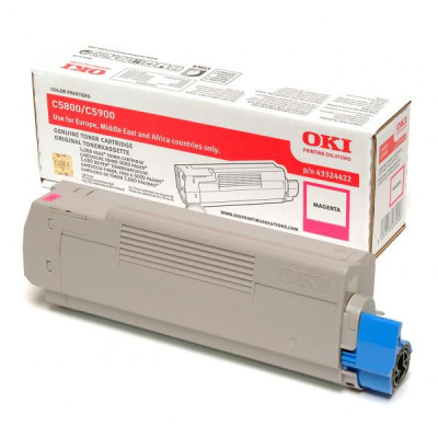 Oki C5800 (43324422), originálny toner, purpurový, 5000 strán