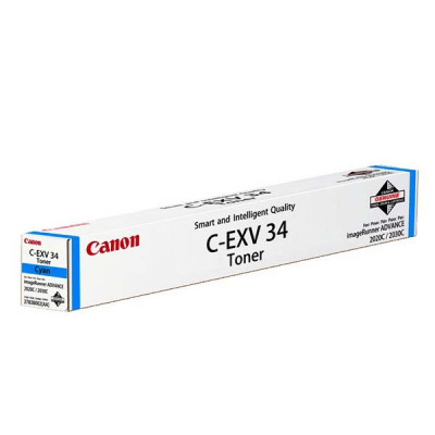 Canon C-EXV34C (3783B002), originálny toner, azúrový, 19000 strán