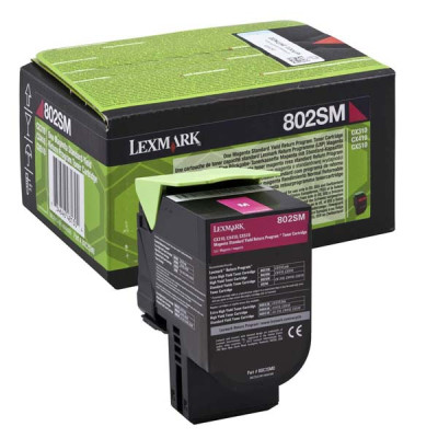 Lexmark 80C2HM0 (80C2HME, 80C0H30), originálny toner, purpurový, 3000 strán