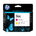 HP F9J87A (744), originálna tlačová hlava, purpurová / žltá