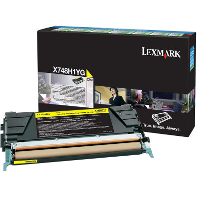 Lexmark X748H1YG, originálny toner, žltý, 10000 strán