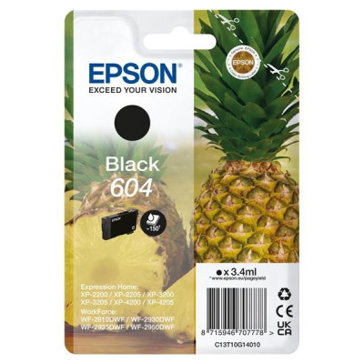 Epson T10G1 (C13T10G14020, 640), originálny atrament, čierny, 150 strán (3,4 ml)