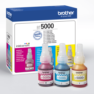 Brother BT-5000CLVAL (BT5000CLVAL), originálny atrament, CMY, 5000 strán, 3-pack