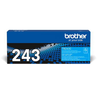 Brother TN-243C, originálny toner, azúrový, 1000 strán