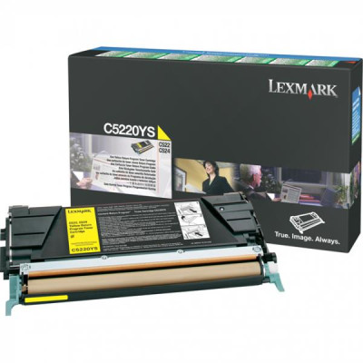 Lexmark C5220YS, originálny toner, žltý, 3000 strán
