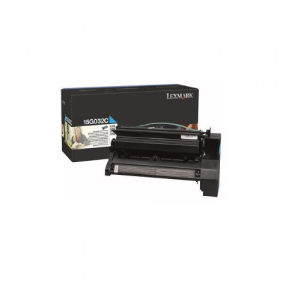 Lexmark 15G032C, originálny toner, azúrový, 15000 strán