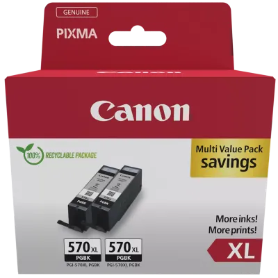 Canon PGI-570XL PGBK (0318C007, 0318C010), originálny atrament, čierny, 2-pack