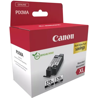 Canon PGI-570XL PGBK (0318C007, 0318C010), originálny atrament, čierny, 2-pack