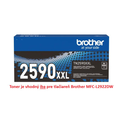 Brother TN-2590XXL, originálny toner, čierny, 5000 strán
