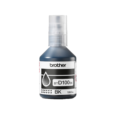 Brother BTD100BK, originálny atrament, čierny, 7500 strán (108 ml)