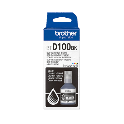 Brother BTD100BK, originálny atrament, čierny, 7500 strán (108 ml)