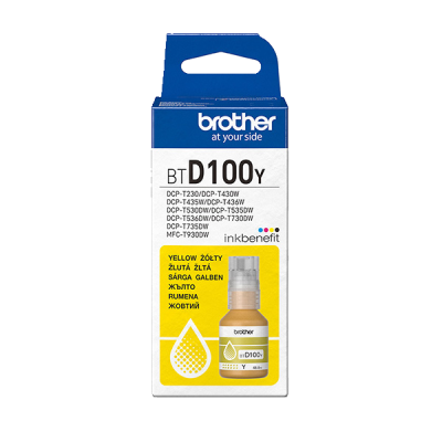 Brother BTD100Y, originálny atrament, žltý, 5000 strán (48,8 ml)