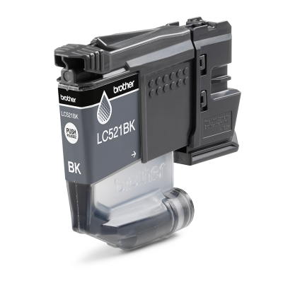 Brother LC-521BK, originálny atrament, čierny, 500 strán