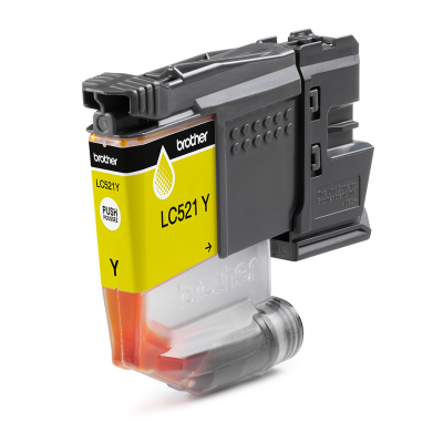 Brother LC-521Y, originálny atrament, žltý, 500 strán