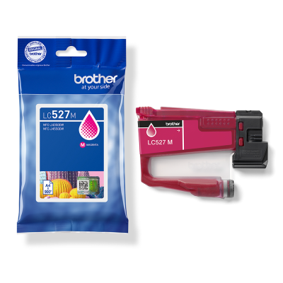 Brother LC-527M, originálny atrament, purpurový, 900 strán