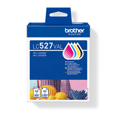 Brother LC-527VAL, originálny atrament, CMYK, 1300/900 strán, 4-pack
