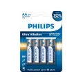 Philips alkalická batéria AA, 4-pack, Ultra Alkaline (LR6E4B/10)