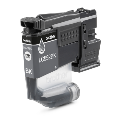 Brother LC-552BK, originálny atrament, čierny, 550 strán