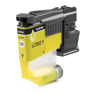 Brother LC-552Y, originálny atrament, žltý, 550 strán