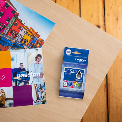 Brother LC-552XLBK, originálny atrament, čierny, 3000 strán, XL