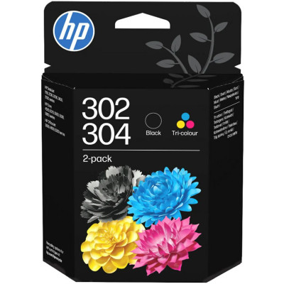 HP B82L1AE (302/304), originálny atrament, čierny/farebný, 170/150 strán, 2-pack