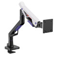 Powerton ERGO STRYNX Polohovatelný držák pro monitor, bílo/černá, 2-30KG, svorka, 24"- 57", 75x75/100x100/100x200/200x100/200x200